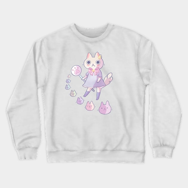 Magical Kitty Crewneck Sweatshirt by Milkkoyo
